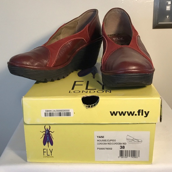 Fly London Shoes - Fly London Cordoba Maroon Wedge Shoes size 8 Yani
